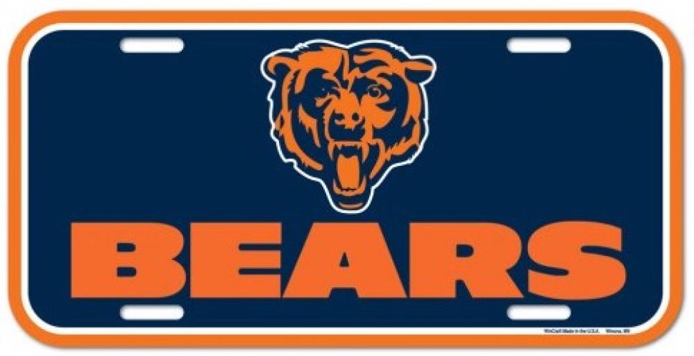 Chicago Bears Durable Plastic Wincraft License Plate NFL 6"x12"