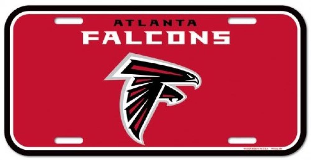 Atlanta Falcons Durable Plastic Wincraft License Plate NFL 6"x12"