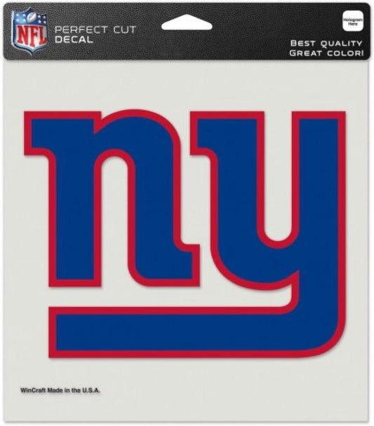 New York Giants Perfect Cut 8"x8" Large Licensed NFL Decal Sticker