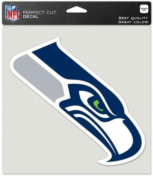 Seattle Seahawks Perfect Cut 8"x8" Large Licensed NFL Decal Sticker Image 1