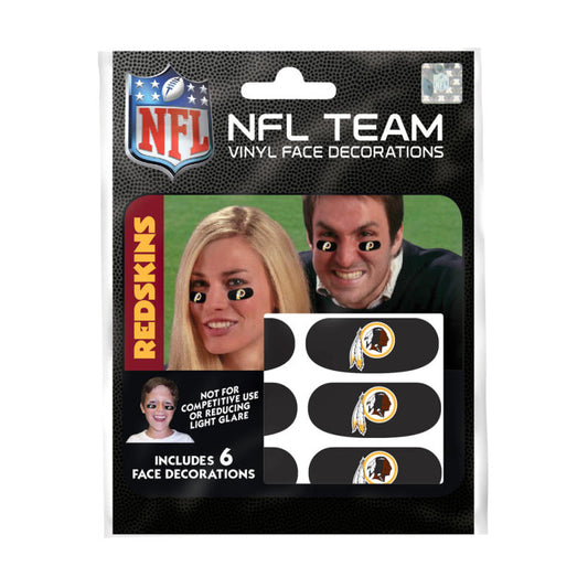 Washington Redskins NFL Team Adhesive Face Decorations Pack of 6 Image 1