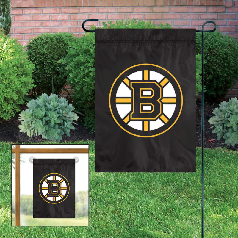 Boston Bruins Embroidered Weather Resistant Nylon Mini Flag 15" x 10.5" Image 1