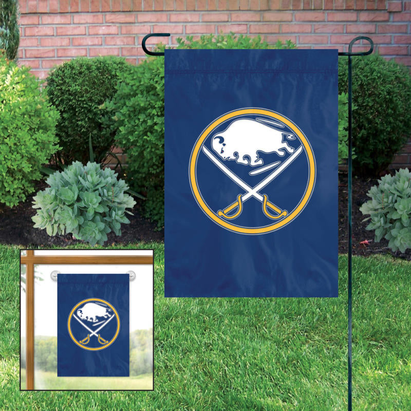 Buffalo Sabres Embroidered Weather Resistant Nylon Mini Flag 15" x 10.5" Image 1