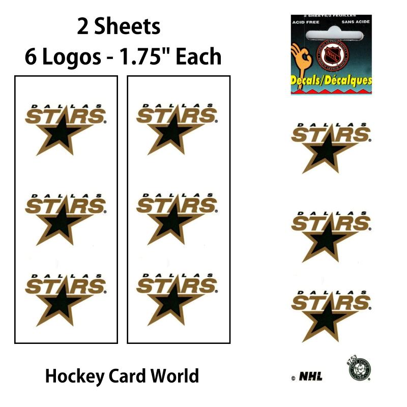 Dallas Stars 1.75" Logo Stickers Decal (Pack of 2 Sheets)