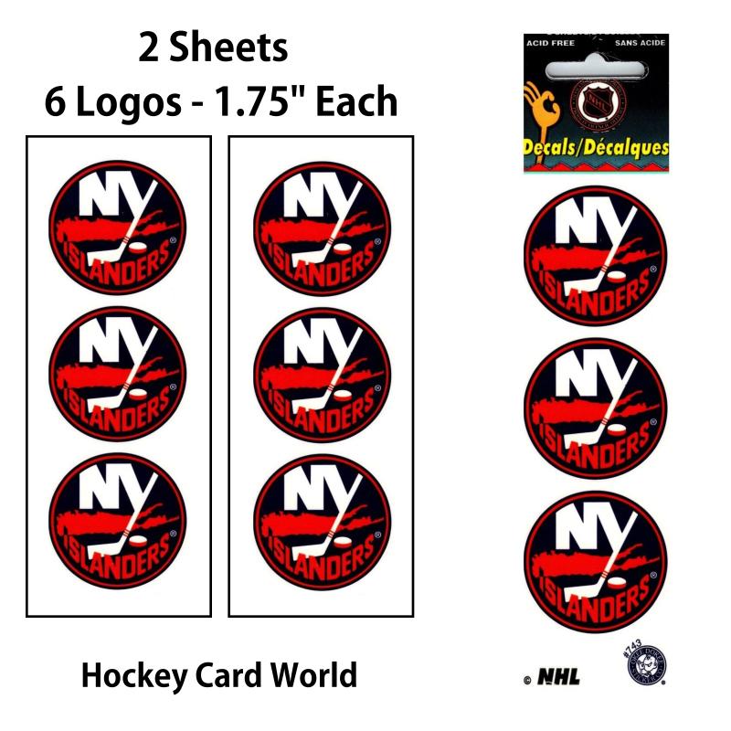 New York Islanders 1.75" Logo Stickers Decal (Pack of 2 Sheets)