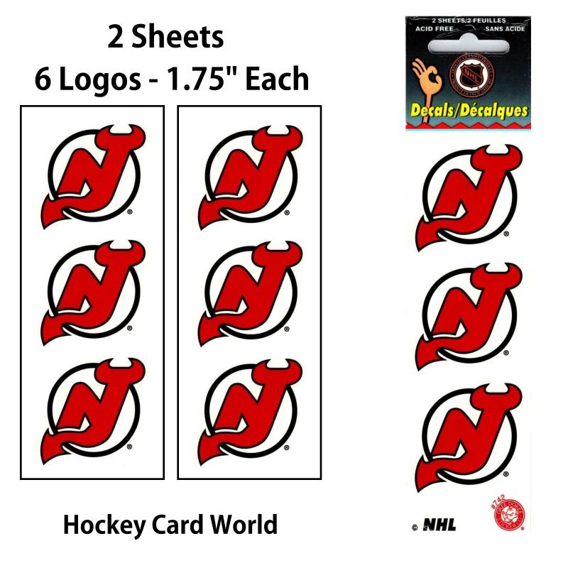 New Jersey Devils 1.75" Logo Stickers Decal (Pack of 2 Sheets)