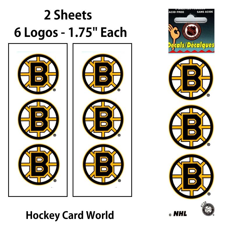 Boston Bruins 1.75" Logo Stickers Decal (Pack of 2 Sheets)