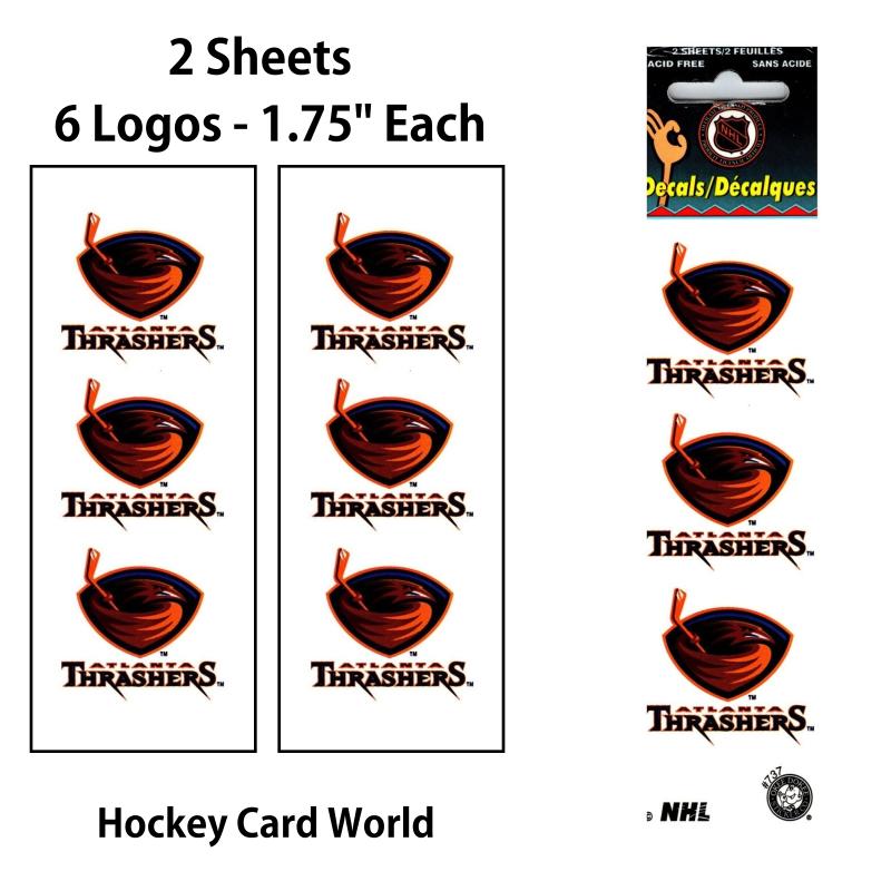 Atlanta Thrashers 1.75" Logo Stickers Decal (Pack of 2 Sheets) Image 1