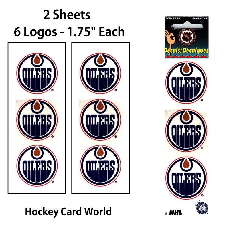 Edmonton Oilers 1.75" Logo Stickers Decal (Pack of 2 Sheets)
