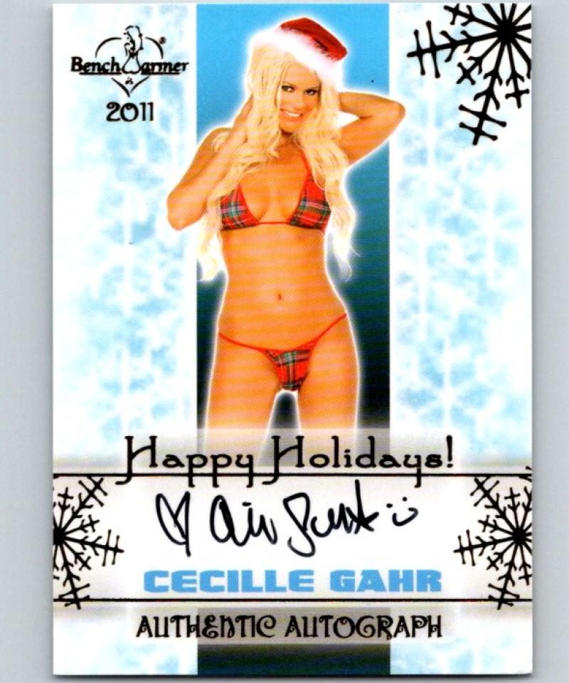 (HCW) 2011 Bench Warmer Happy Holidays Cecille Gahr Autograph 04303