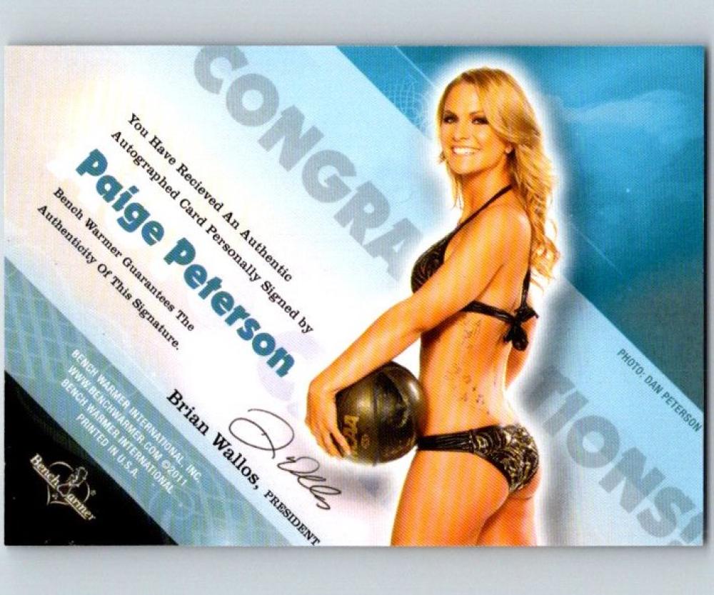 (HCW) 2011 Bench Warmer Limited Paige Peterson Autograph 04310