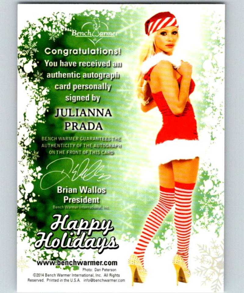 (HCW) 2014 Bench Warmer Happy Holidays Julianna Prada Autograph 04315