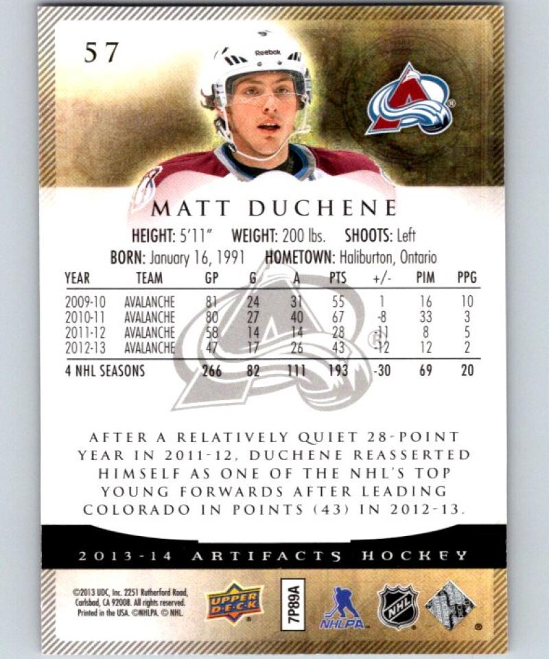 2013-14 Upper Deck Artifacts Ruby #57 Matt Duchene Hockey NHL 354/399 04329