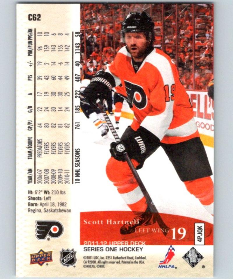 2011-12 Upper Deck Canvas #C62 Scott Hartnell NM-MT Hockey NHL Flyers 04343 Image 2