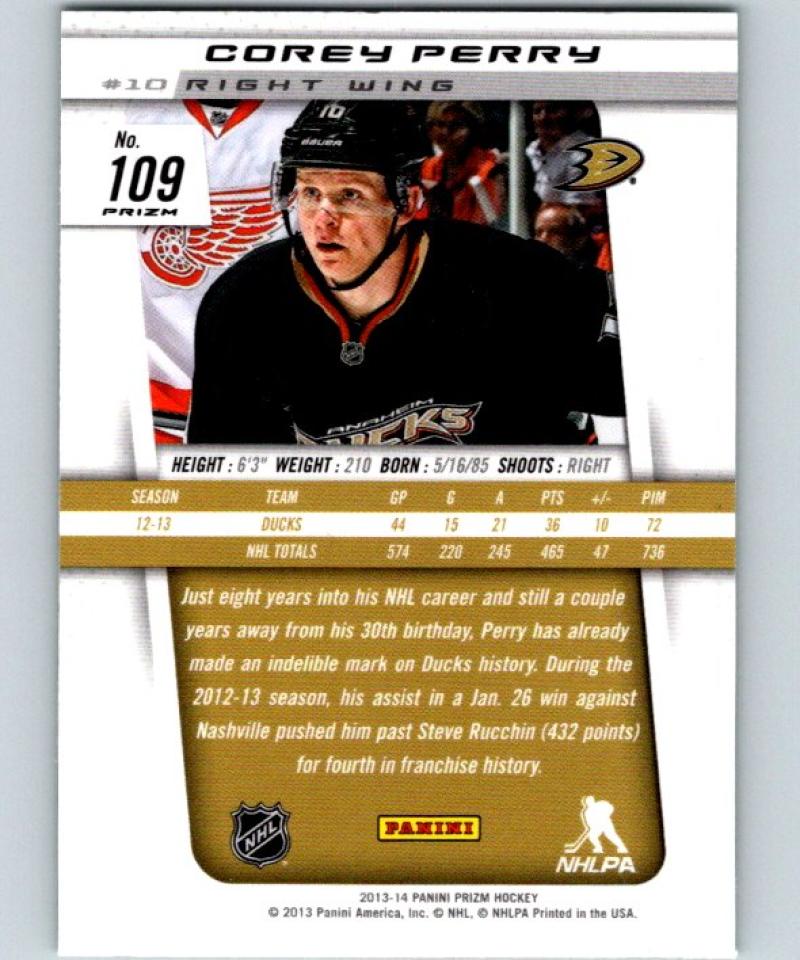 2013-14 Panini Prizm Green Prizm #109 Corey Perry NM-MT Hockey NHL 04352 Image 2