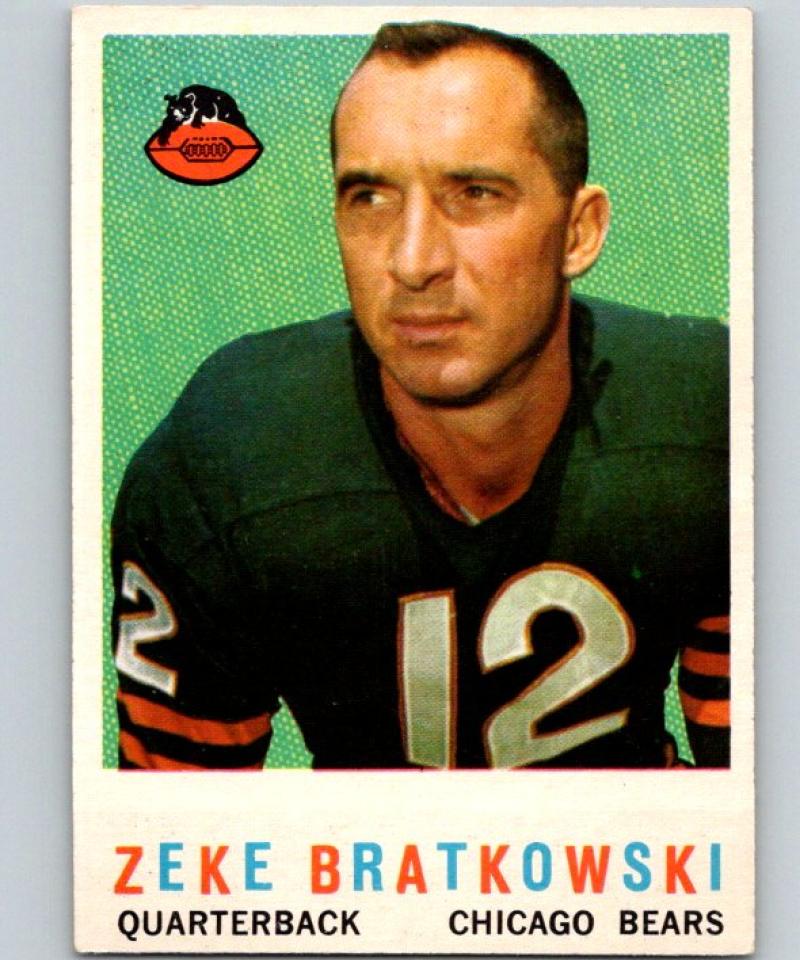 1959 Topps #90 Zeke Bratkowski Football NFL Bears Vintage 04369