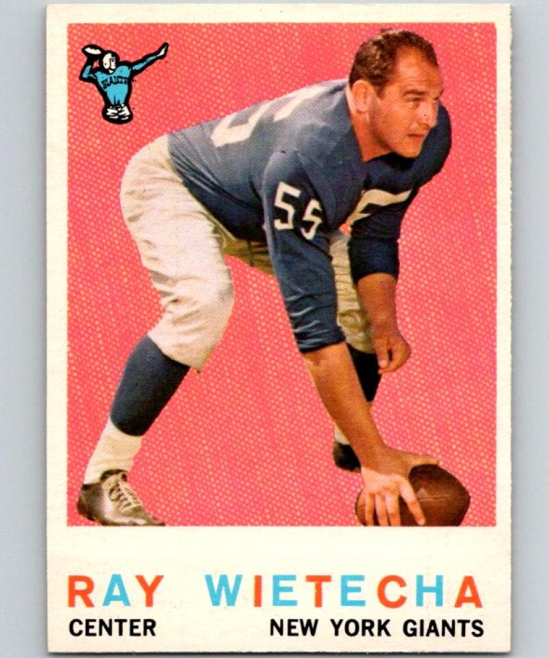 1959 Topps #99 Ray Wietecha Football NFL NY Giants Vintage 04371 Image 1