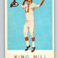1959 Topps #117 King Hill Football NFL RC Rookie Vintage 04373