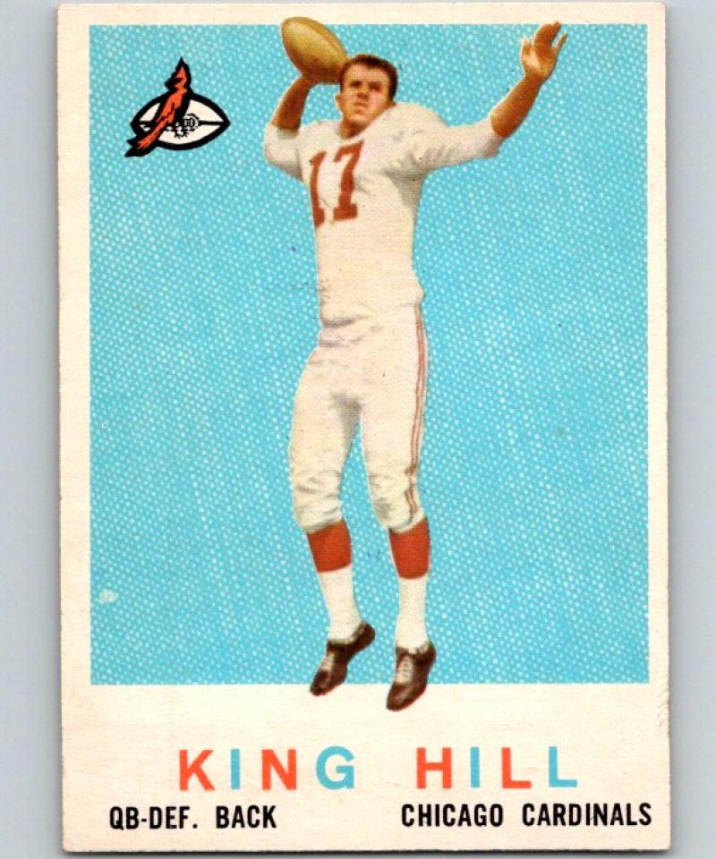 1959 Topps #117 King Hill Football NFL RC Rookie Vintage 04373