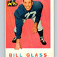 1959 Topps #122 Bill Glass Football NFL RC Rookie Lions Vintage 04375 Image 1