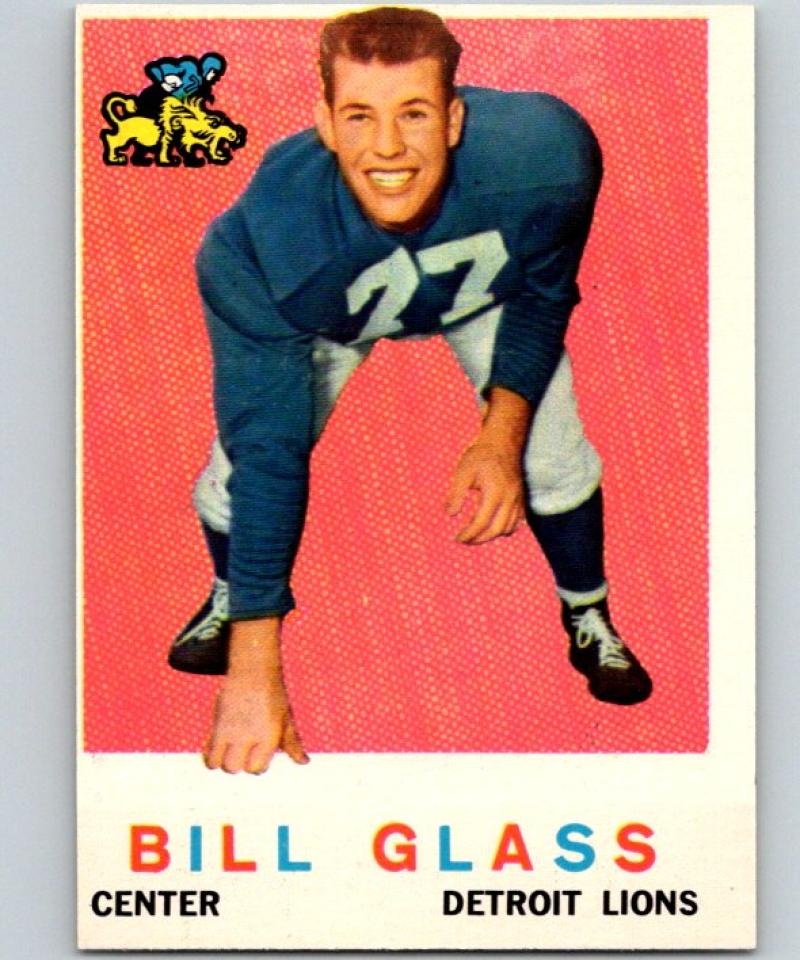 1959 Topps #122 Bill Glass Football NFL RC Rookie Lions Vintage 04375 Image 1