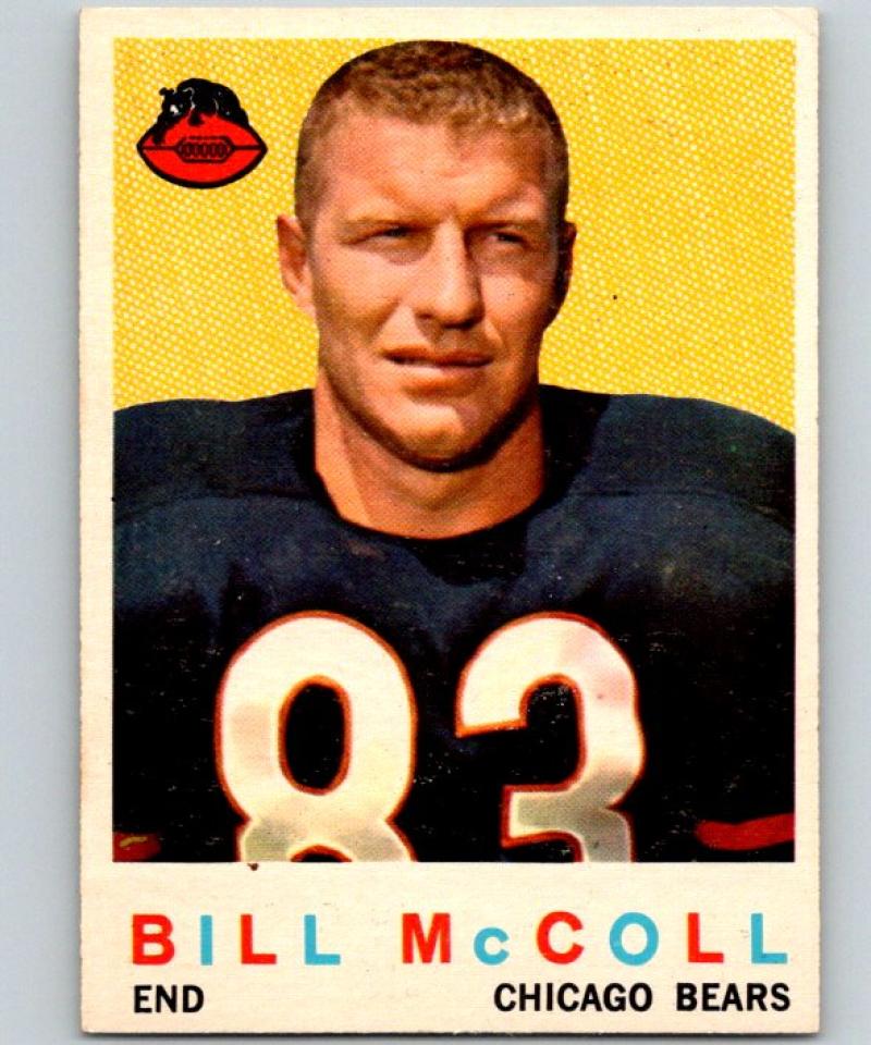 1959 Topps #151 Bill McColl Football NFL Bears Vintage 04379 Image 1