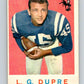1959 Topps #163 L.G. Dupre UER Football NFL Colts Vintage 04383 Image 1