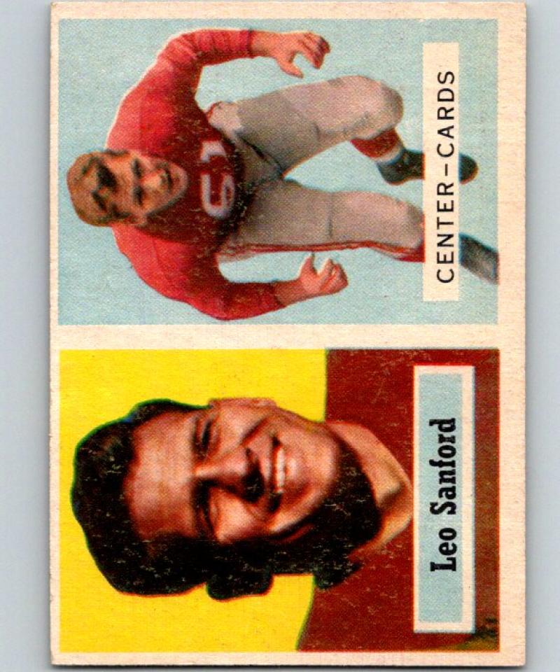 1957 Topps #74 Leo Sanford Football NFL Vintage 04402 Image 1