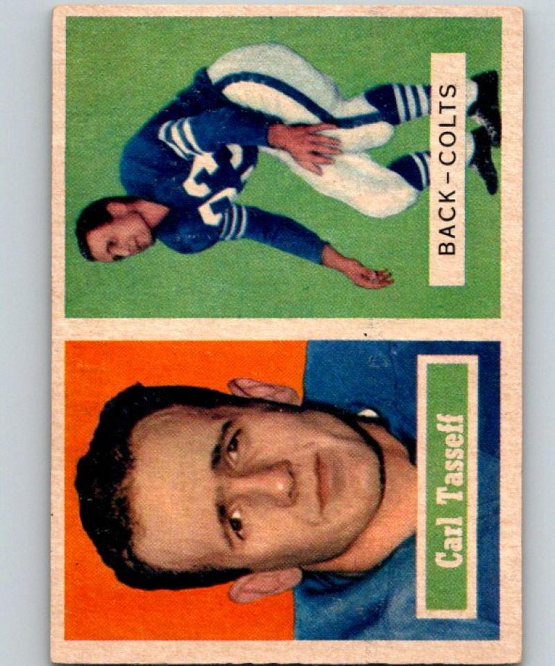 1957 Topps #77 Carl Taseff UER Football NFL Colts Vintage 04404 Image 1