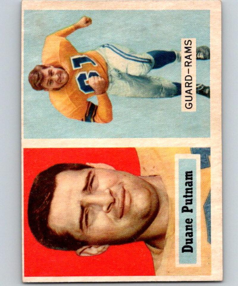 1957 Topps #87 Duane Putnam Football NFL RC Rookie LA Rams Vintage 04405 Image 1