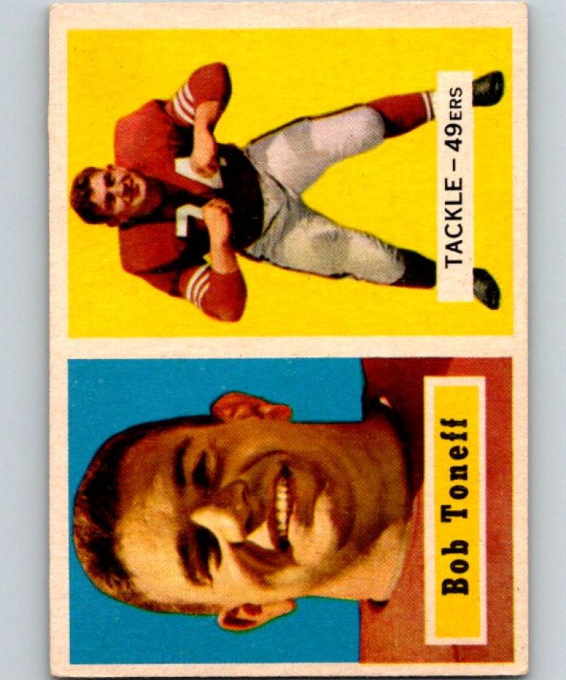 1957 Topps #148 Bob Toneff DP Football NFL 49ers Vintage 04409 Image 1
