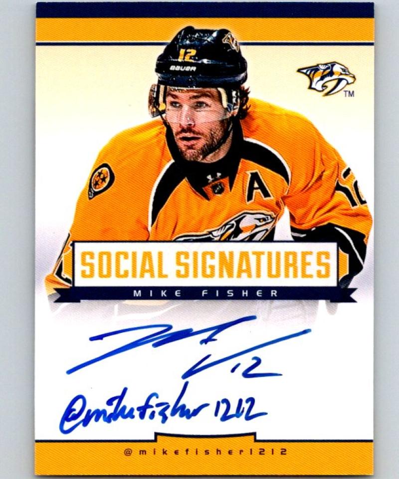 (HCW) 2013-14 Panini Social Signatures #SSMF Mike Fisher Autograph 04411