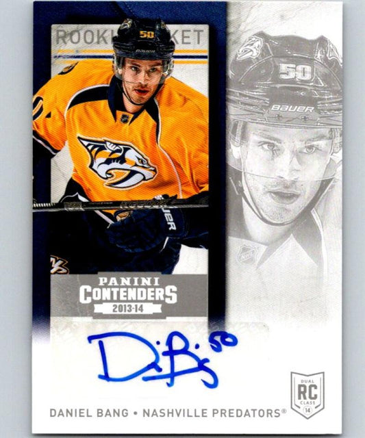 2013-14 Playoff Contenders Rookie Ticket Signatures #280 Daniel Bang 04422 Image 1