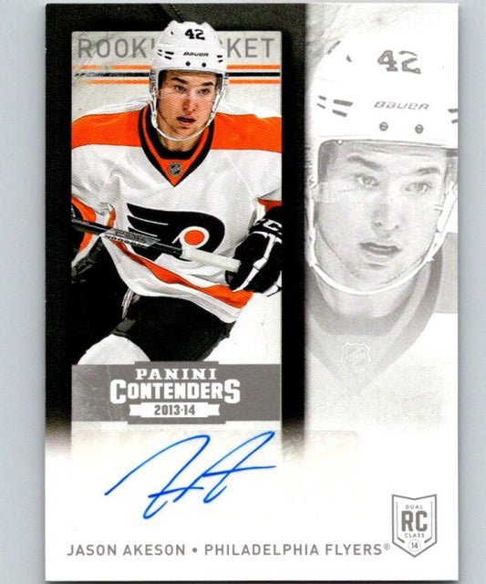 2013-14 Playoff Contenders Rookie Ticket Signatures #283 Jason Akeson 04424