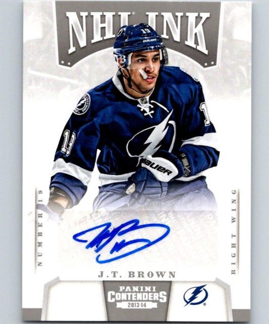 2013-14 Playoff Contenders NHL Ink J.T. Brown Hockey NHL Auto 04439 Image 1