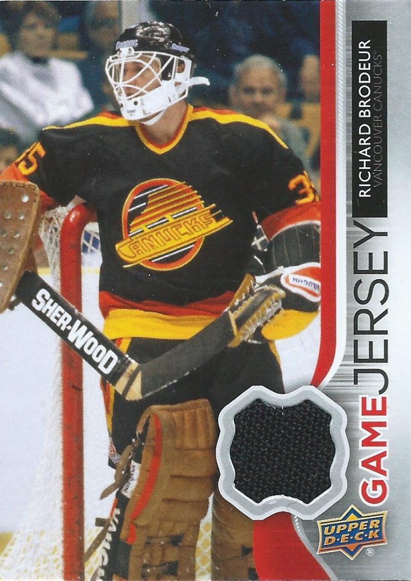 2014-15 Upper Deck Game Jerseys #GJ-RB Richard Brodeur NHL Hockey 04495
