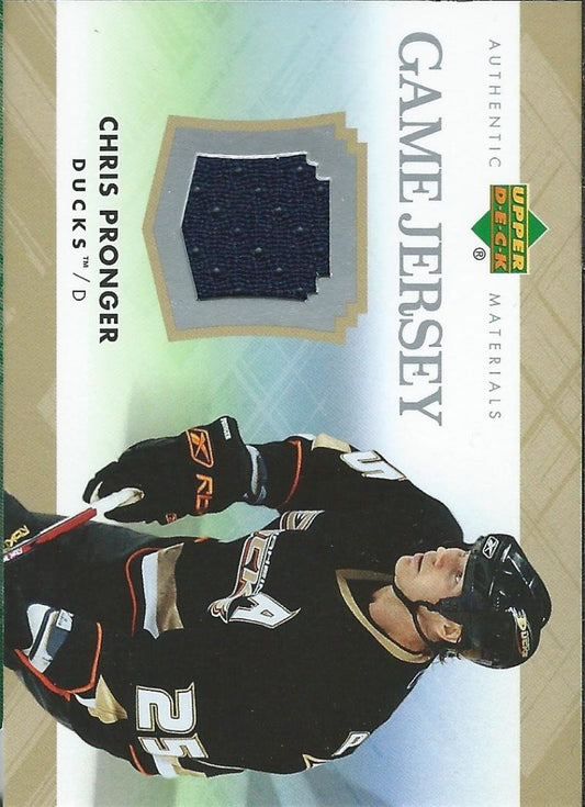 2007-08 Upper Deck Game Jerseys #JCP Chris Pronger NHL Hockey 04539 Image 1