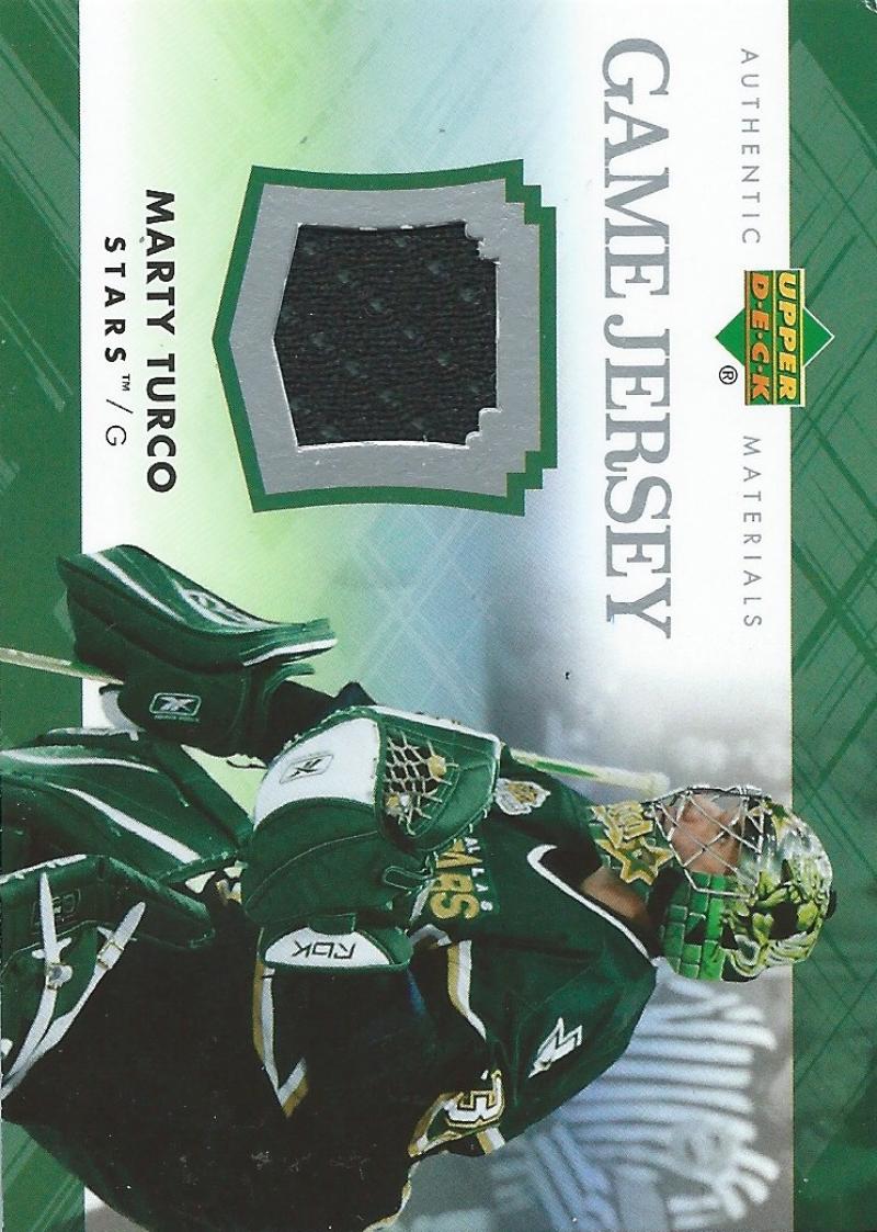 2007-08 Upper Deck Game Jerseys #JMT Marty Turco NHL Hockey 04554 Image 1