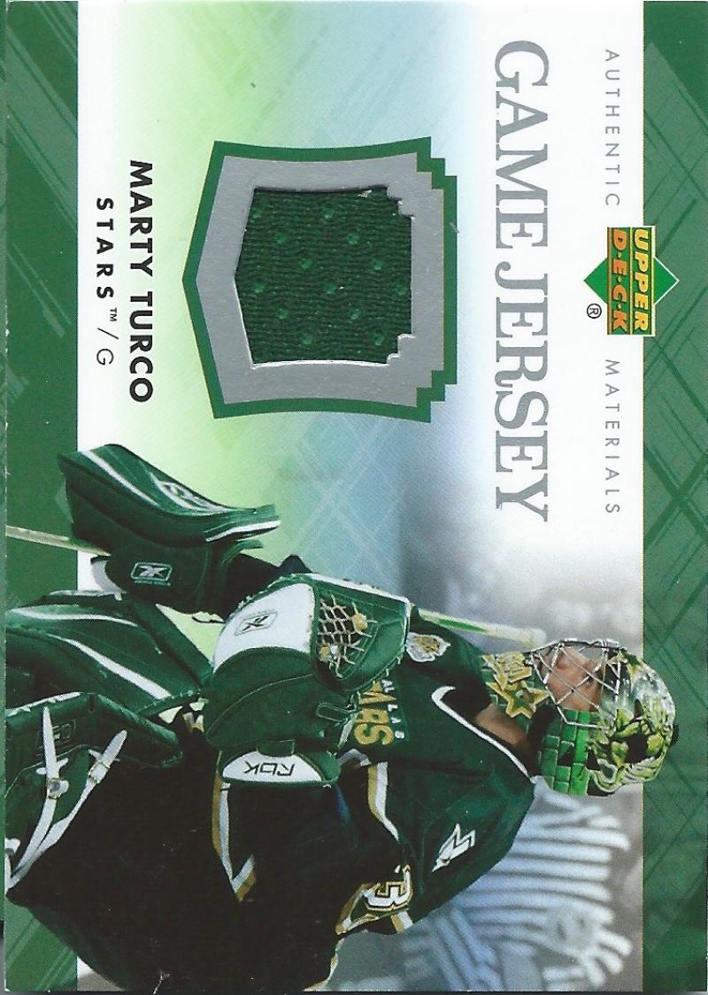 2007-08 Upper Deck Game Jerseys #JMT Marty Turco NHL Hockey 04555