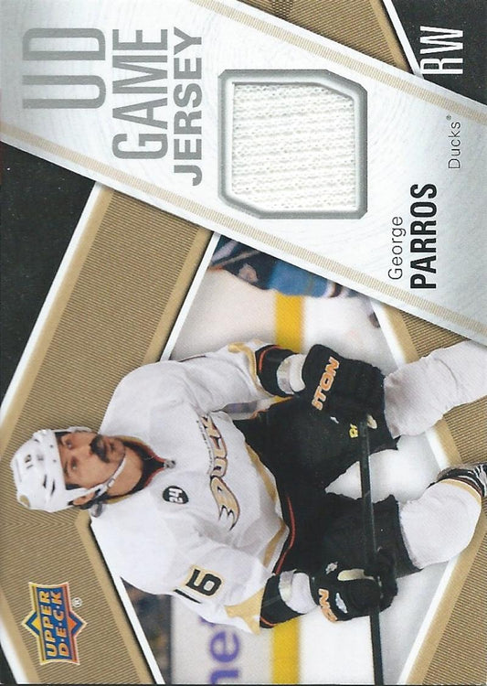 2011-12 Upper Deck Game Jerseys #GJGP George Parros NHL Hockey 04562 Image 1