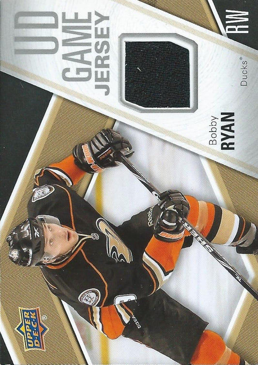 2011-12 Upper Deck Game Jerseys #GJBR Bobby Ryan Hockey NHL 04571 Image 1