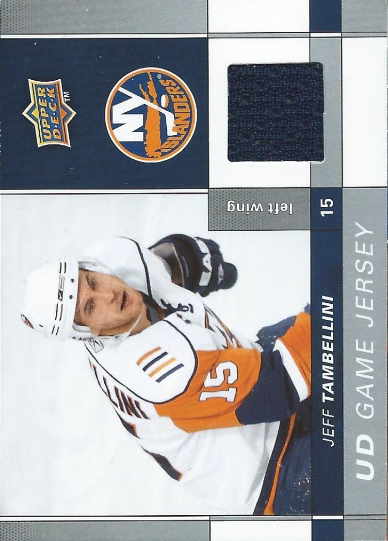 2009-10 Upper Deck Game Jerseys #GJJT Jeff Tambellini NHL Hockey 04579 Image 1