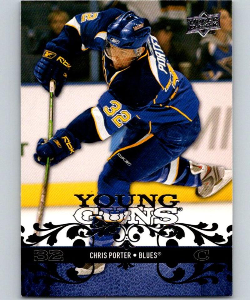 2008-09 Upper Deck #216 Chris Porter NHL RC Rookie Young Guns YG 04614 Image 1