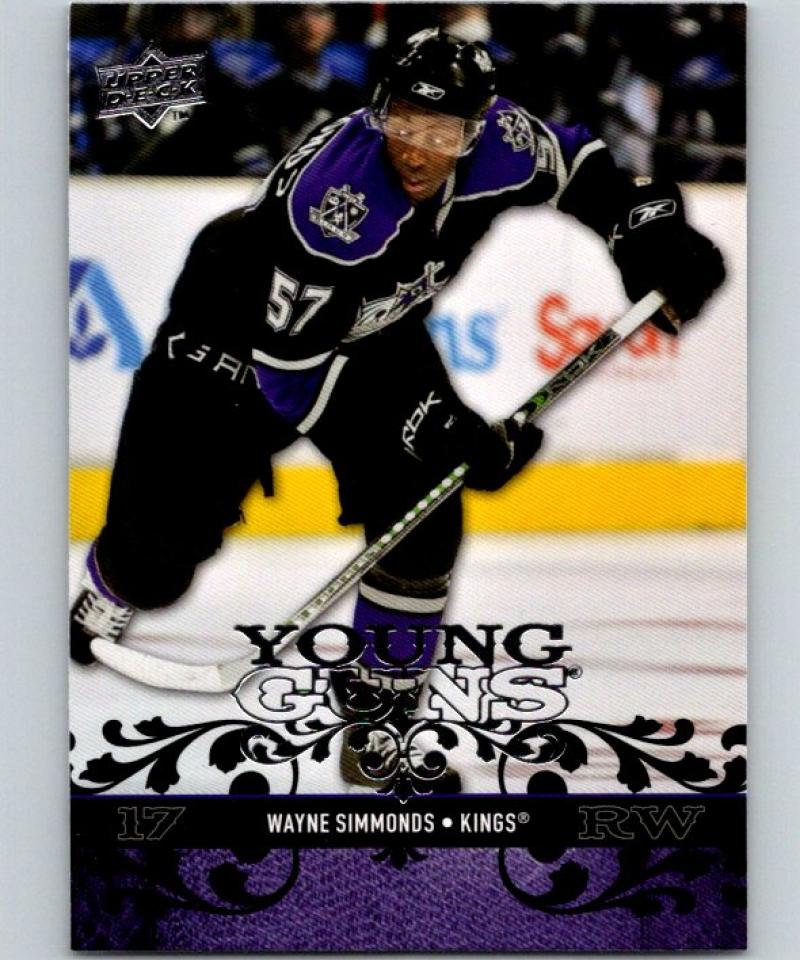 2008-09 Upper Deck #221 Wayne Simmonds NHL RC Rookie Young Guns YG 04615