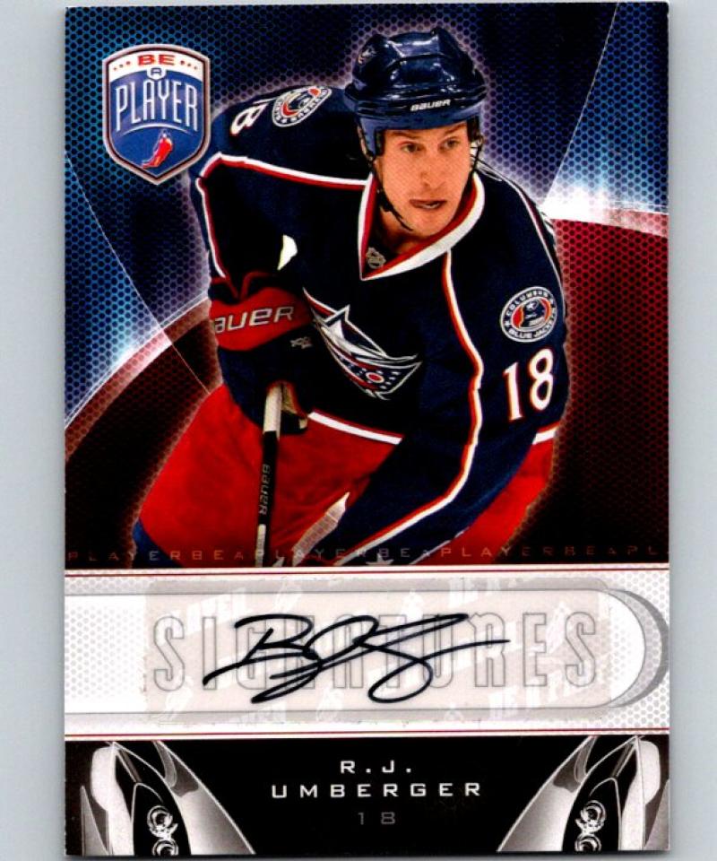 2009-10 In The Game Be A Player Signatures R.J. Umberger NHL Auto 04645 Image 1