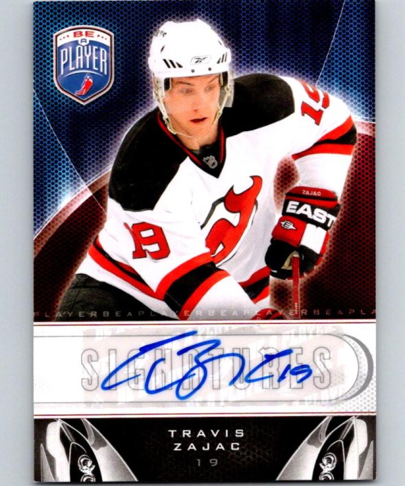2009-10 In The Game Be A Player Signatures Travis Zajac NHL Auto 04646