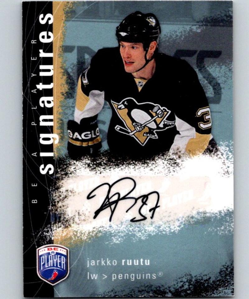 2007-08 Upper Deck Be A Player Signatures #SJR Jarkko Ruutu NHL Auto 04647