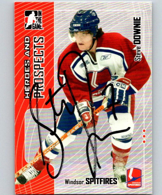 2005-06 ITG Heroes and Prospects Autographs #113 Steve Downie Auto 04658