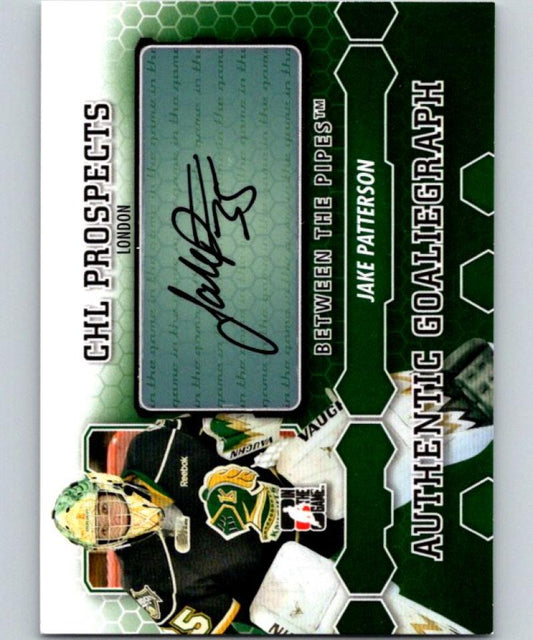 2012-13 Between The Pipes Autographs #AJPAT Jake Patterson Auto 04663 Image 1