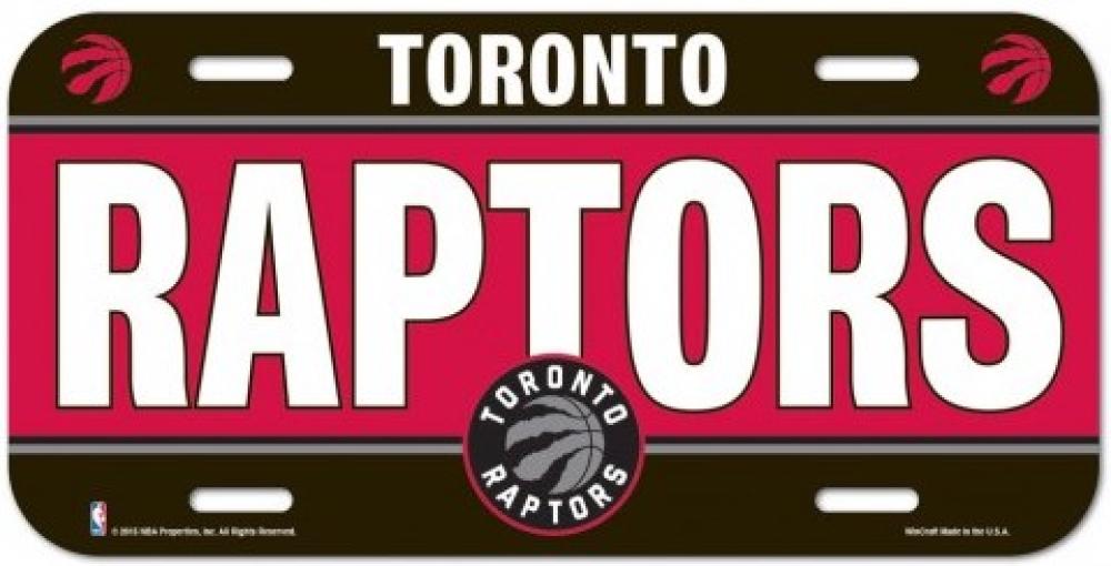 Toronto Raptors Durable Plastic Wincraft License Plate NBA 6"x12" Image 1